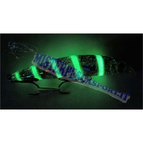 artificiale rapture bayrush -Bay-Rush- 90 colore ZEBRA GLOWING floating pesca spinning notte