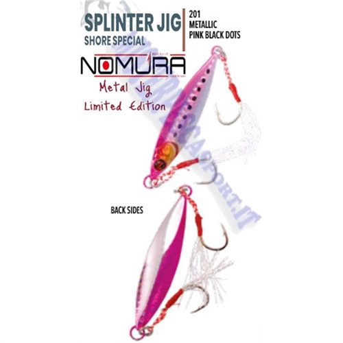 artificiale nomura splinter jig shore-special  metallic pink black dots 