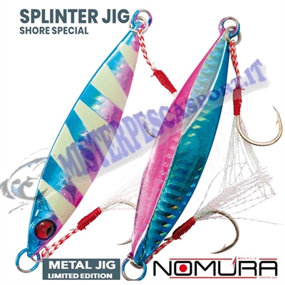 artificiale nomura splinter jig shore-special  metallic blue pink fluo stripes