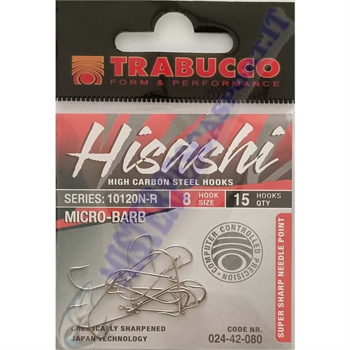 Ami trabucco Hisashi serie 10120N-n.8 Micro Barb high carbon pesca alla bolognese  bigattini