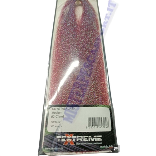 Crystal Flash medium colore 92 claret rosso fibra ottica per traina, fili per la pesca a traina. pesca a moscajpg