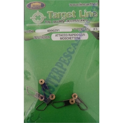 attacco rapido scorrevole con mochettone per la pesca all'inglese, piombi, surfcasting