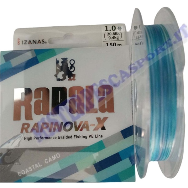 trecciato rapala rapinova - X alta resistenza per la pesca a spinning, eging, traina #1.1  diam. 0,165