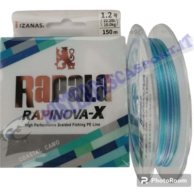 trecciato rapala rapinova - X alta resistenza per la pesca a spinning, eging, traina #1.2  diam. 0, 185