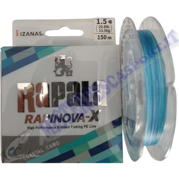 trecciato rapala rapinova - X alta resistenza per la pesca a spinning, eging, traina #1.5  diam. 0, 205