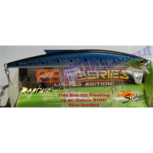 artificiale rapture tide evo 125 14gr.  floating colore BSRD pesca a spinning pesca a mare 