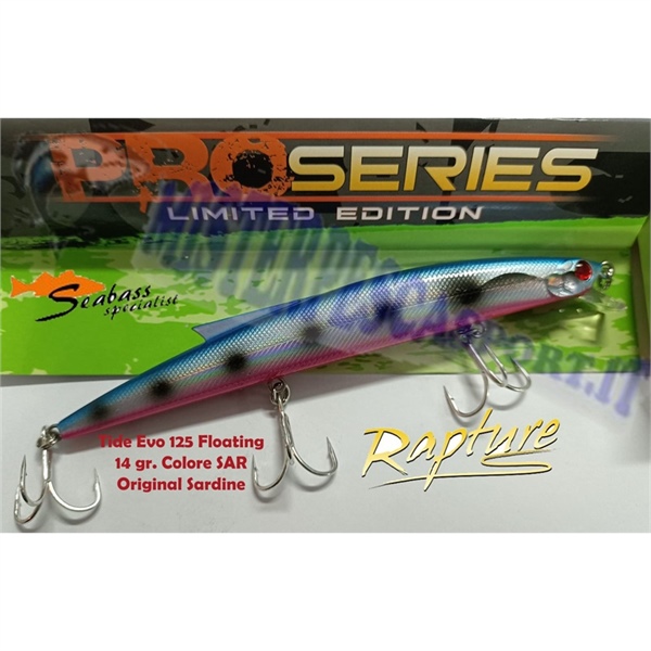 artificiale rapture tide evo 125 14gr.  floating colore SAR pesca a spinning pesca in mare alla spigola cernia