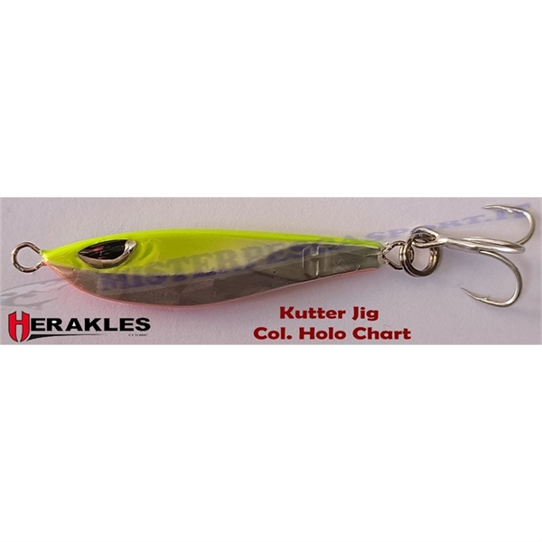 herakles kutter jig colore Holo Chart cod. JHKAF04 pesca a light jig, light spinning, pesca alla spigola, ricciole