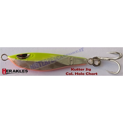 herakles kutter jig colore Holo Chart cod. JHKAF04 pesca a light jig, light spinning, pesca alla spigola, ricciole, barracuda