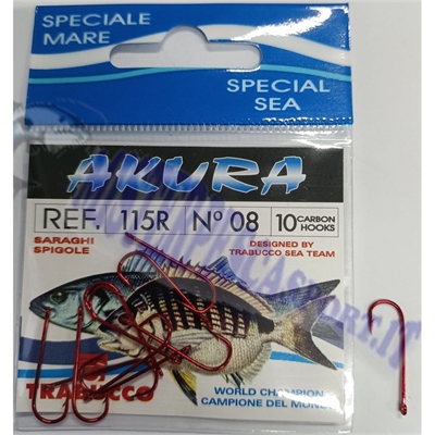 ami trabucco akura serie 115r n. 8  speciale mare con occhiello per innesco del bibi, pesca dalla barca a bolentino