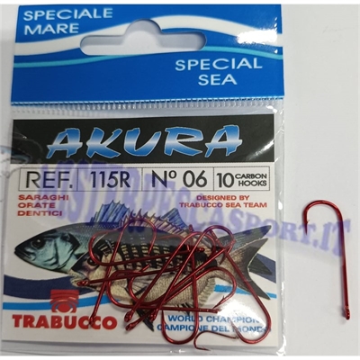 ami trabucco akura serie 115r n. 6  speciale mare con occhiello per innesco del bibi, pesca dalla barca a bolentino