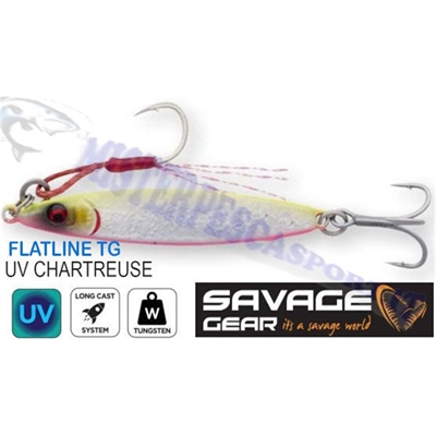 savage-gear-flatline tg 4 cm 12gr. Fs uv chartreuse , pesca light jig, vertical jig, slow pitch