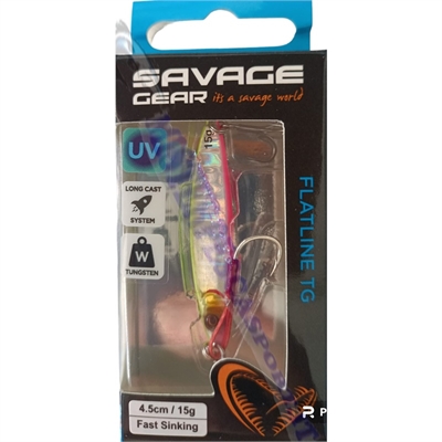 savage-gear-flatline tg 4 cm 15gr. Fs uv chartreuse , pesca a spinnig, pesca light jig, vertical jig, slow pitch