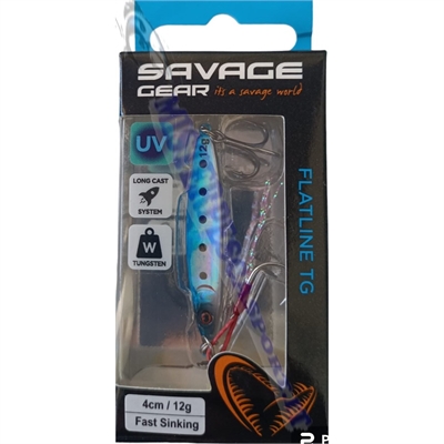savage-gear-flatline tg 4 cm 12gr. Fs uv  sardine , pesca a spinnig, pesca light jig, vertical jig, slow pitch