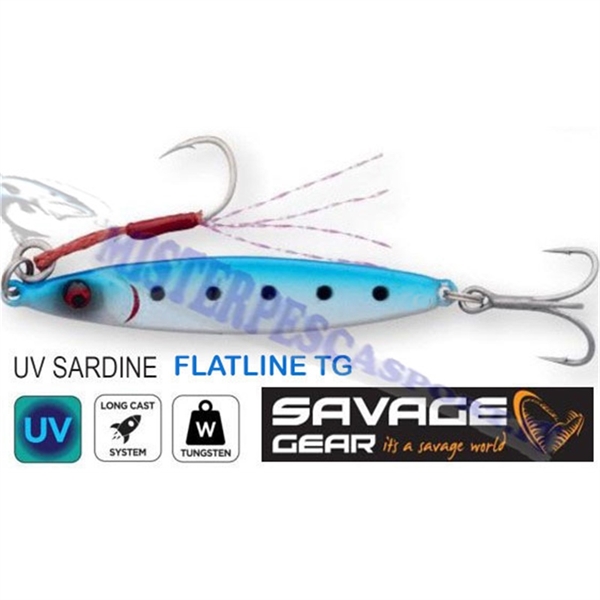 savage-gear-flatline tg 4 cm 12gr. Fs uv  sardine , pesca light jig, vertical jig, slow pitch