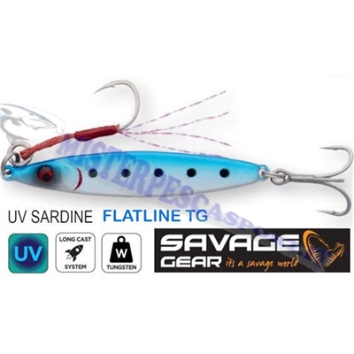 savage-gear-flatline tg 4 cm 12gr. Fs uv  sardine , pesca light jig, vertical jig, slow pitch