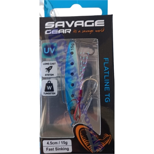 savage-gear-flatline tg 4 cm 15gr. Fs uv  sardine , pesca a spinning, pesca light jig, vertical jig, slow pitch