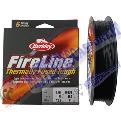 berkley fireline 0,20 metri 150 color smoke trecciato per terminali surfcasting, pesca alla pesce balestra