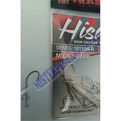 Ami trabucco Hisashi serie 10120N-R n.6 Micro Barb high carbon pesca alla bolognese con bigattini