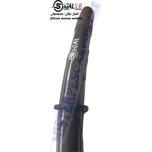 aeratore  snorkels air soft in silicone morbido marrone pesca sub, pesca apnea mare,