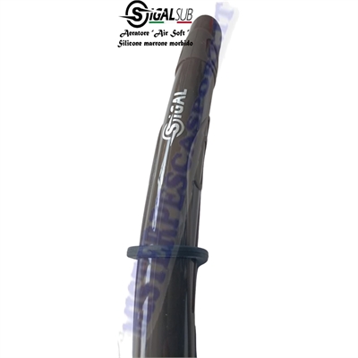 aeratore  snorkels air soft in silicone morbido marrone pesca sub, pesca apnea mare,