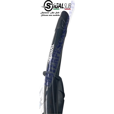 aeratore  snorkels air soft in silicone morbido nero pesca sub, pesca apnea, escursioni