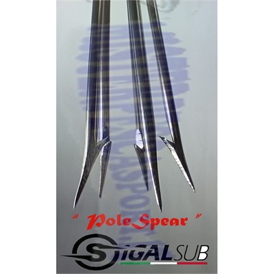pole spear sigal sub asta fiocinata pesca sub a 5 punte. in acciaio inox