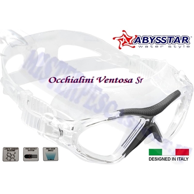 occhialini abysstar ventosa sr da nuoto in mare o piscina 3