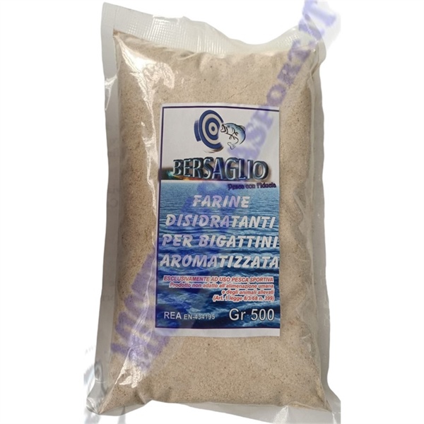 farina disidratante  aromatizzata di pasture bersaglio Ideale per disidratare i bigattini ed eliminare l'ammoniaca busta da 500g