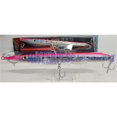 Artificiale Nomura Hokkai Needle color 750 mirrow pink silver 21 cm. 30gr. Ideale per la pesca di pesci serra e leccie. attrezza