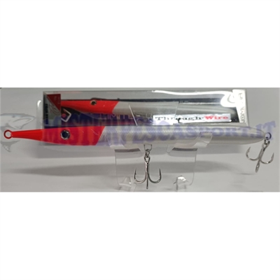 Artificiale Nomura Hokkai Needle color 604 red head 21 cm. 30gr. micidiali per la pesca di pesci serra e leccie. attrezzature da