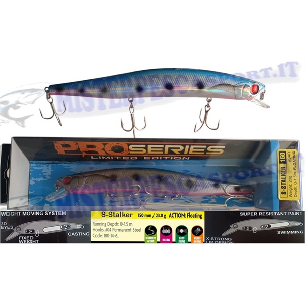 artificiale rapture S - Stalker 150  pro series limited edition 23gr. col.  #SAR UV sardine  Floating pesca  spinning pesca  tra