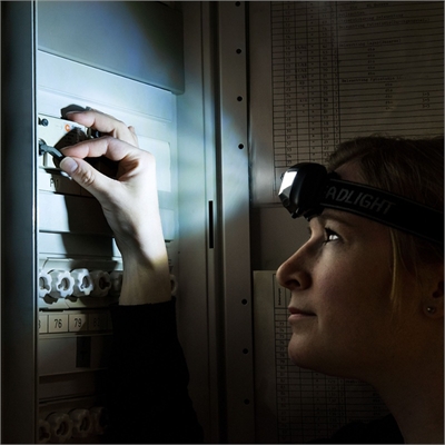 torcia lampada frontale a LED COB 120 lumen Lampada da testa  head lamp per escursione notturne, in grotte, pesca, per il campin