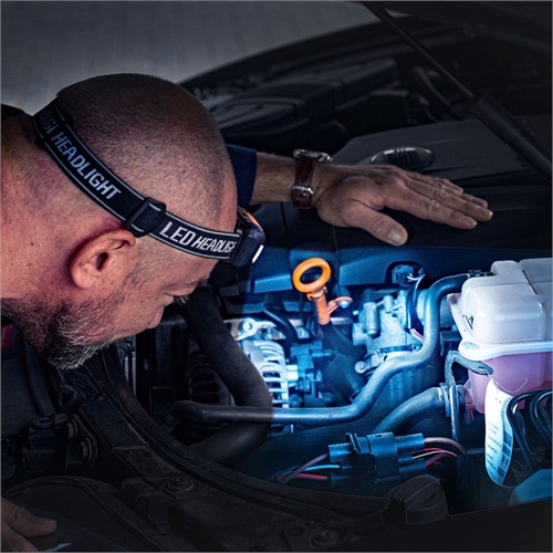 torcia lampada frontale a LED COB 120 lumen Lampada da testa  head lamp per escursione notturne, in grotte, pesca, per il campin