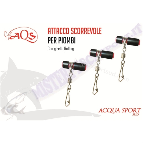 attacco scorrevole per piombi da surfcastng AQS PTEU55