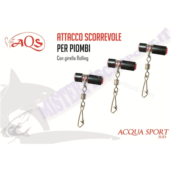 attacco scorrevole per piombi da surfcastng AQS PTEU55