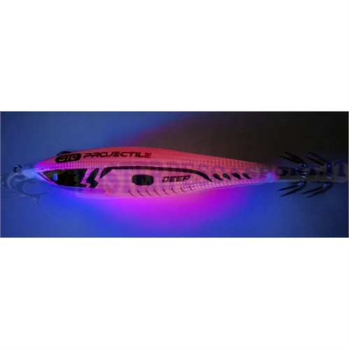 Dtd projectile new deep squid jig 3.0  90mm 17g. color white 65m extreme casting glow red pesca calamari pesca a seppia pesca sp