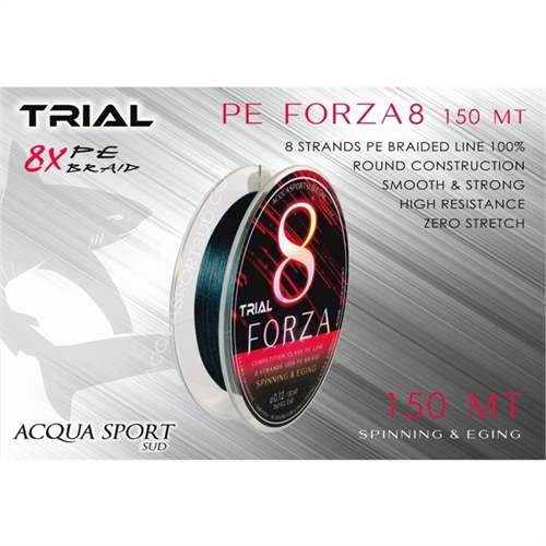 Braid trial FORZA 8 50M trecciato da competition pesca a eging, pesca calamari, pesca a seppie, pesca a spinning superresistente