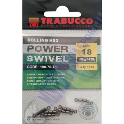 TRABUCCO GIRELLA TRIPLA ROLLING HS3 n.18 portata 42lb pesca a spinning, pesca bolentino, pesca a surfcasting