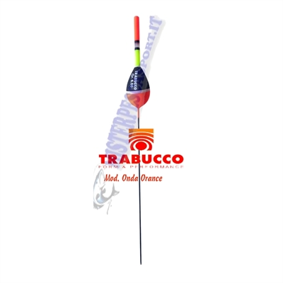 Galleggiante Trabucco onda orance con antenna porta starlight pesca alla spigola pesca alla bolognese