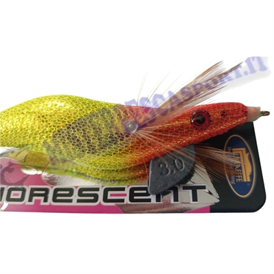 Totanara Lineaeffe Squid jig  mis. 3.0 luminous fluorescente pesca a seppie calamari totani colore 3 sunshine