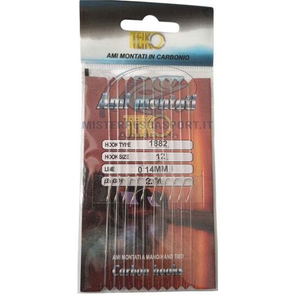 ami legati a mano Teiko serie 1882 n. 12 per la pesca alla bolognese, alla spigola, innesco del bigattino, Camole del miele, esc