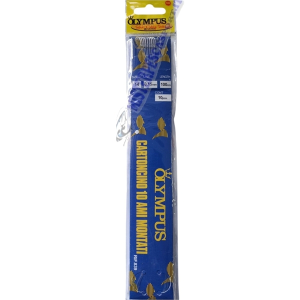 ami legati a mano Olympus  n. 14  filo 100cm  per la pesca alla bolognese, alla spigola, innesco del bigattino, esca viva