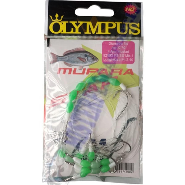 Lenza terminale da bolentino Super mupara per la pesca di profondità a pagelli, fragolini, saraghi, Occhioni, Dentici, merluzi