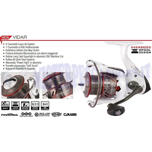 mulinello trabucco vidar 3000fd 4000fd 6 cuscinetti a sfere per la pesca a spinning, pesca alla bolognese, pesca all'inglese, ve