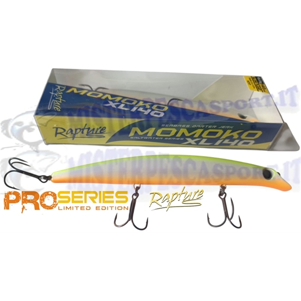 Rapture momoko xl 140 colore CHT  18gr. slow float seabass  darter jerk saltwater series pesca a spinning, traina