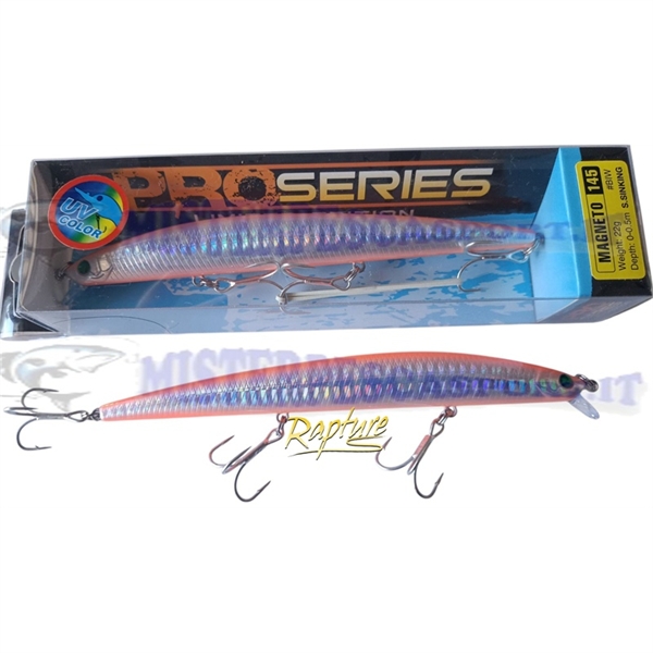 artificiale rapture Magneto 145 pro series limited edition 22 gr. col. BIW UV Bleeding Iwashi  Floating  spinning pesca  traina 