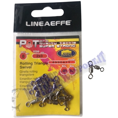 girella Rolling Triangle Swivel Size per montature a surfcasting, per montaggio di terminali a calamari, per bolentino