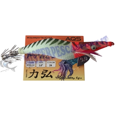 Totanara Squid Jig PLTE31 AQS mis. 3.0 colore 24 testa rossa fluorescente pesca a seppie e calamari polpi