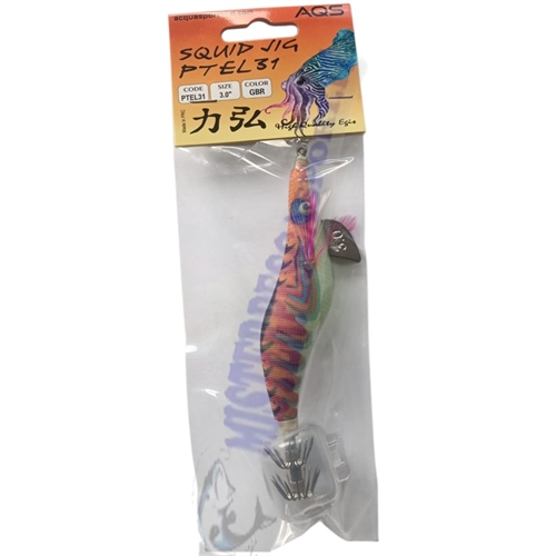 Totanara Squid Jig PLTE31 AQS colore GBR fluo pesca a seppie e calamari polpi